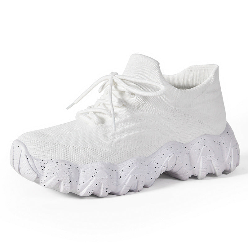 Lace-up Fly-knit Socks Shoes Fashion Trendy Sneakers
