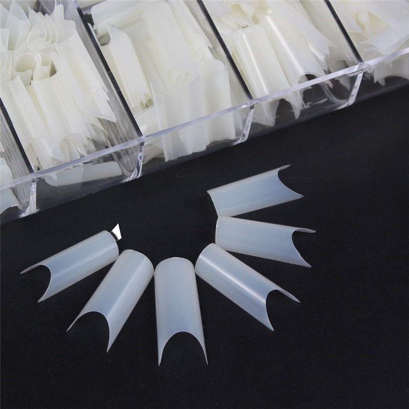 Manicure Fake Nail Bamboo Tube Nail 500 Pieces Box
