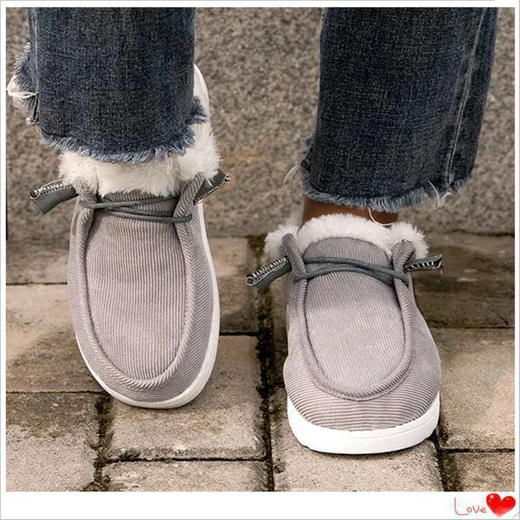 Flat warm cotton shoes cross-border ladies flat shoes