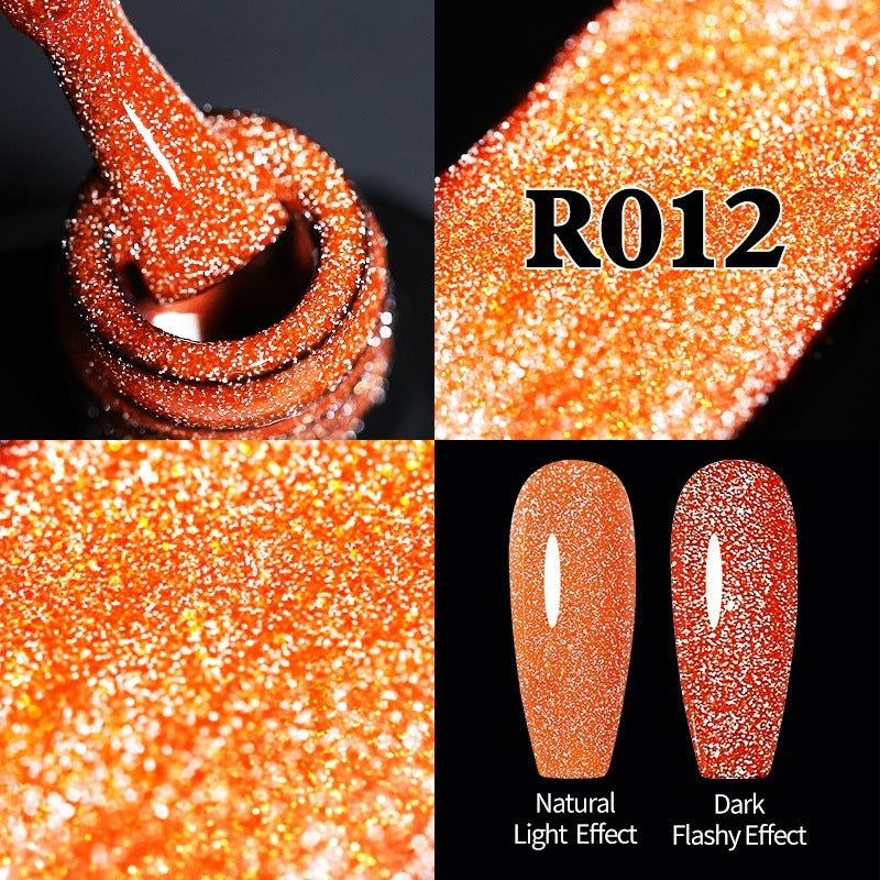 Glitter Reflective Gel Nail Polish Christmas Red UV