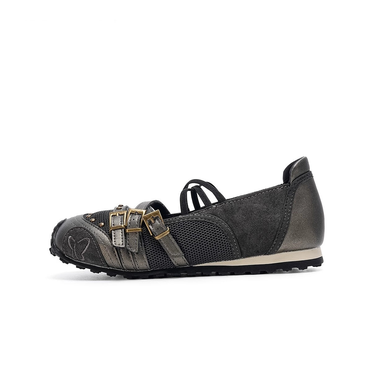 Ballet Flat Bottom Female Summer New Rivet Shallow Mouth Pumps