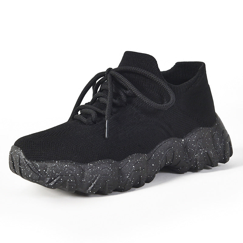 Lace-up Fly-knit Socks Shoes Fashion Trendy Sneakers