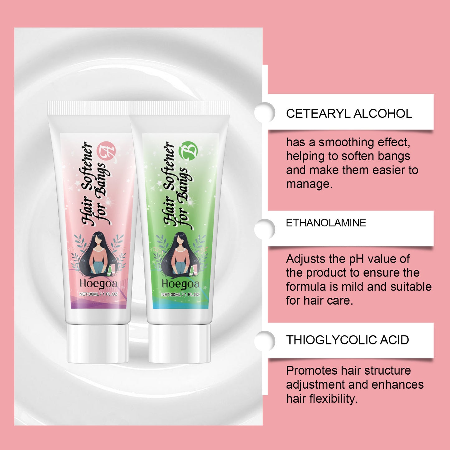 Bangs Softening Care Cream Improve Hair Frizz Moisturizing Luster Softening Hair Care Moisturizer