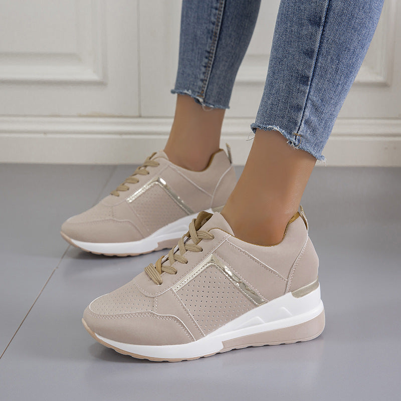 Women's Sneakers Summer New Ladies Casual Low Wedge Breathable Non-Slip Comfort Feamle Sport Shoes Mesh Shoes Fashion Style