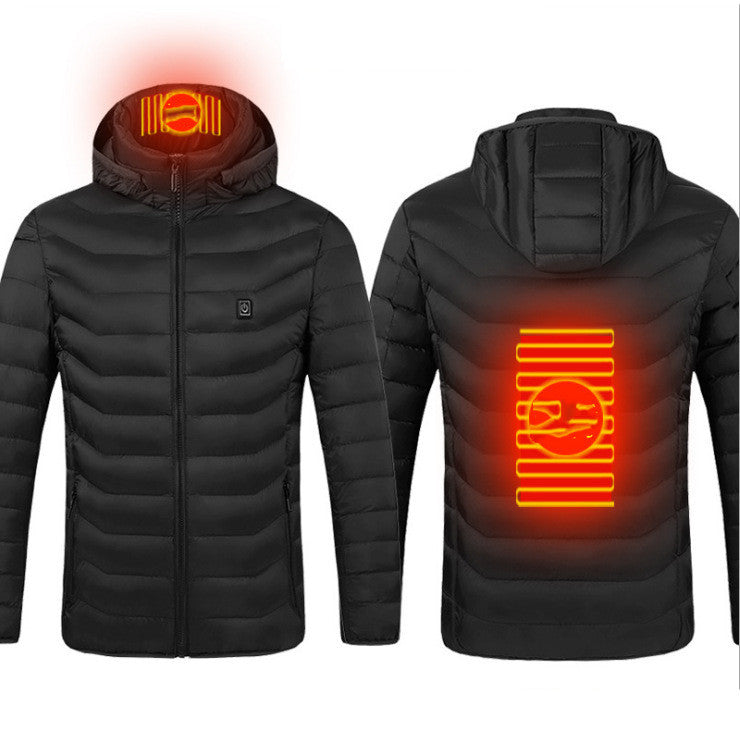 Winter Heated Jacket USB Electric Cotton Coat Zip-up Heater Thermal Clothing Heating Vest