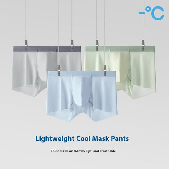 Seamless Ice Silk Flying Thin Boxers Men&
