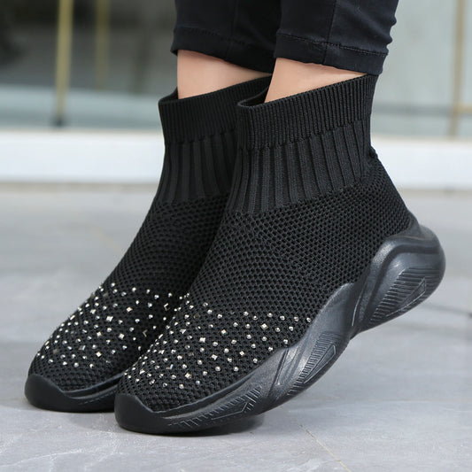 Ladies Flat Lightweight Sneakers Old Beijing Cloth Shoes