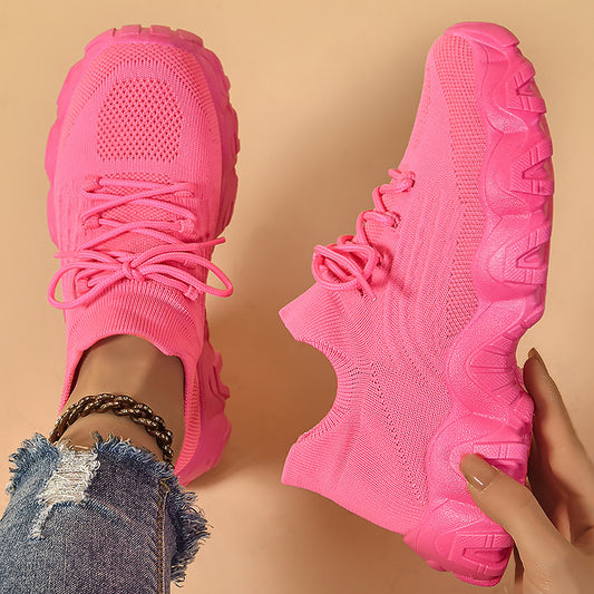 Lace-up Fly-knit Socks Shoes Fashion Trendy Sneakers