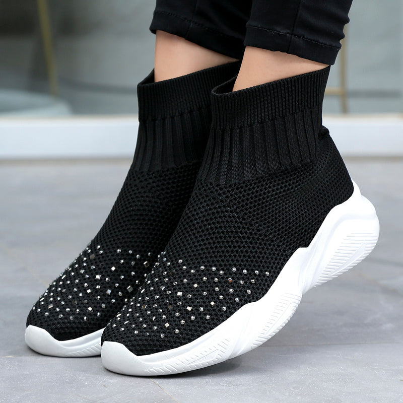 Ladies Flat Lightweight Sneakers Old Beijing Cloth Shoes