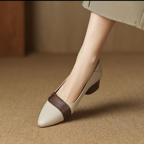 Spring New Comfort Pointed-toe Soft Bottom Versatile Color Matching Women&