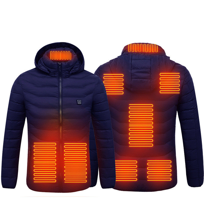 Winter Heated Jacket USB Electric Cotton Coat Zip-up Heater Thermal Clothing Heating Vest
