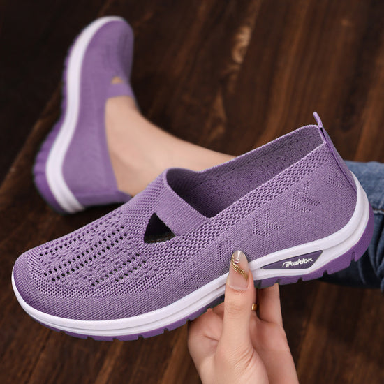 Plus Size Breathable Mesh Slip-on Old Beijing Cloth Shoes For Women