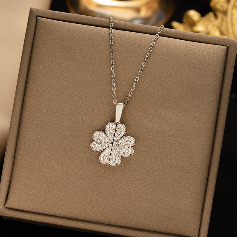 Women's Diamond Clover Necklace Special Interest Light Luxury