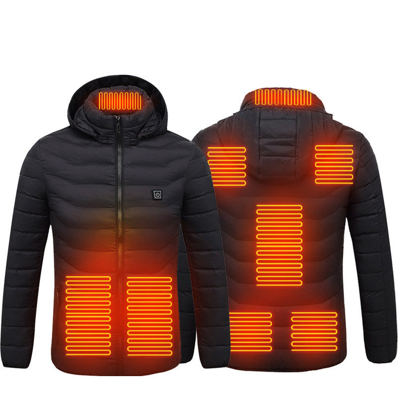 Winter Heated Jacket USB Electric Cotton Coat Zip-up Heater Thermal Clothing Heating Vest